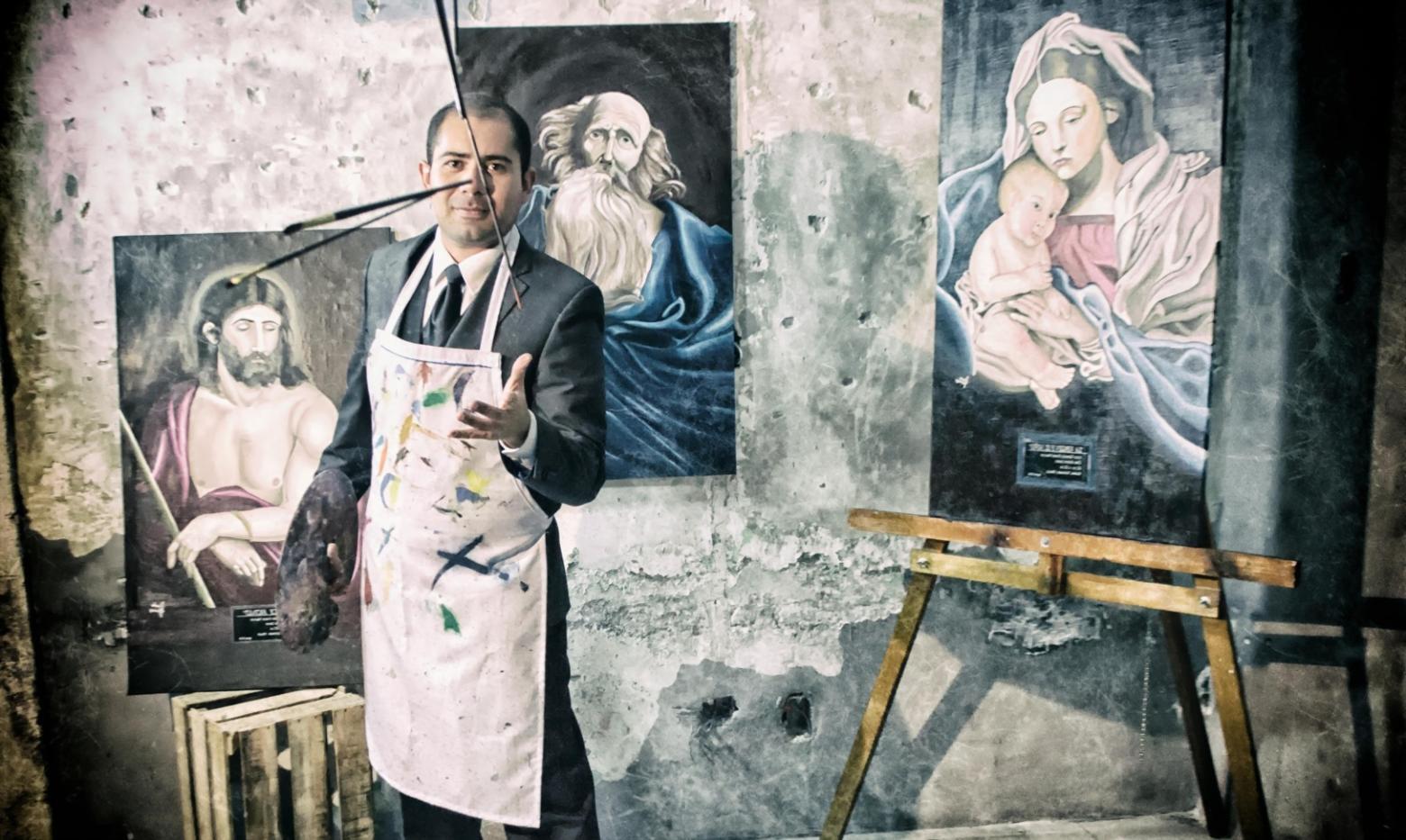 Studio di proporzioni anatomiche con diverse pose su tavolo da disegno